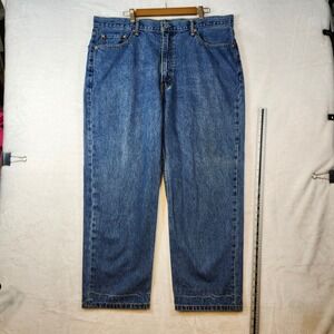 Levis 550 Mens Relaxed Fit Tapered Leg Blue Denim Jeans 42x30 Medium Wash